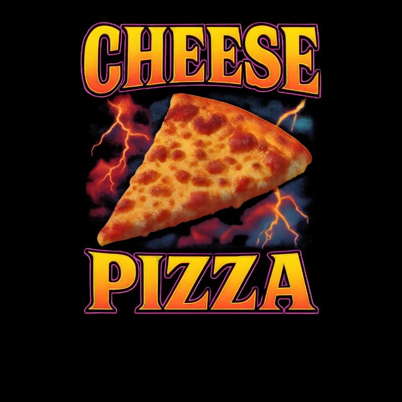 Pizza au fromage Nourriture préférée Pizza au fromage étrange des années 90