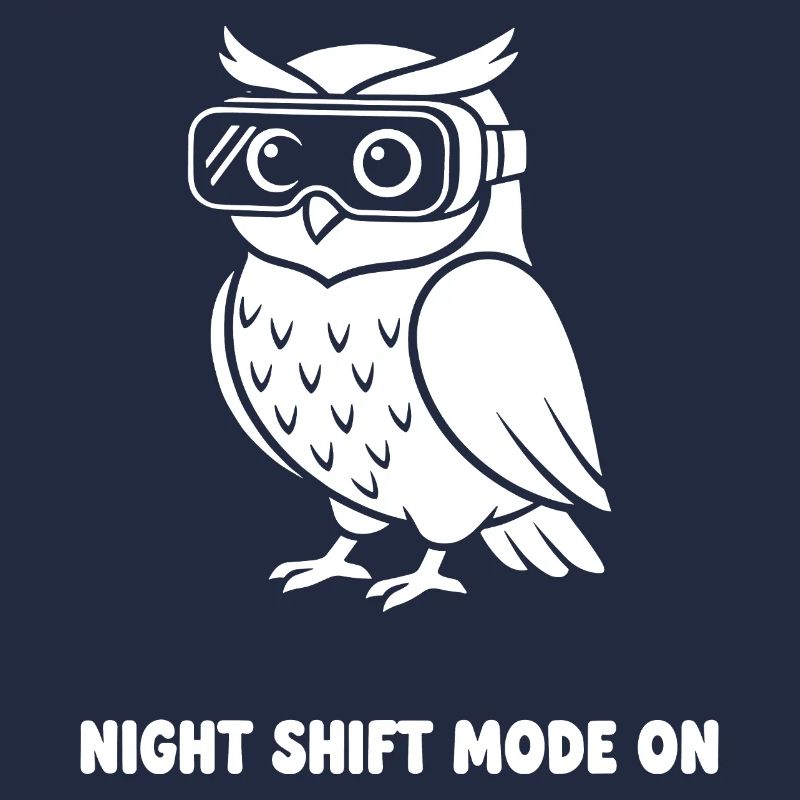 Nachtmodus Eule mit VR-Brille
