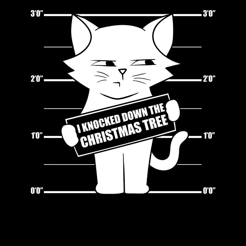 Drôle de chat Noël Mugshot Design - Kitten Lover