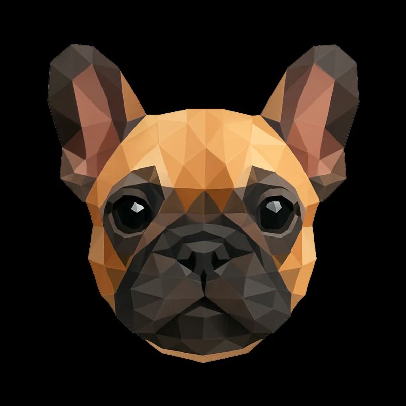 Polygone Bouledogue Français – Chien mignon