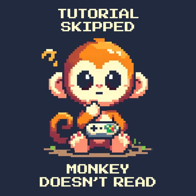 Tutorial geskippt – Affe liest nicht | Noob-Humor