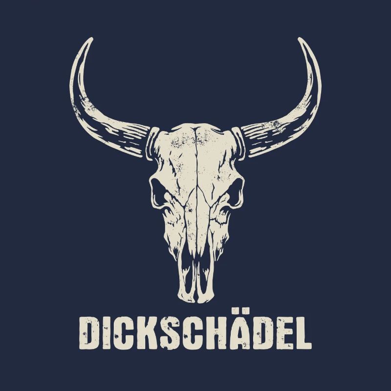 Stierkopf Schädel mit Hörnern - Dickschädel