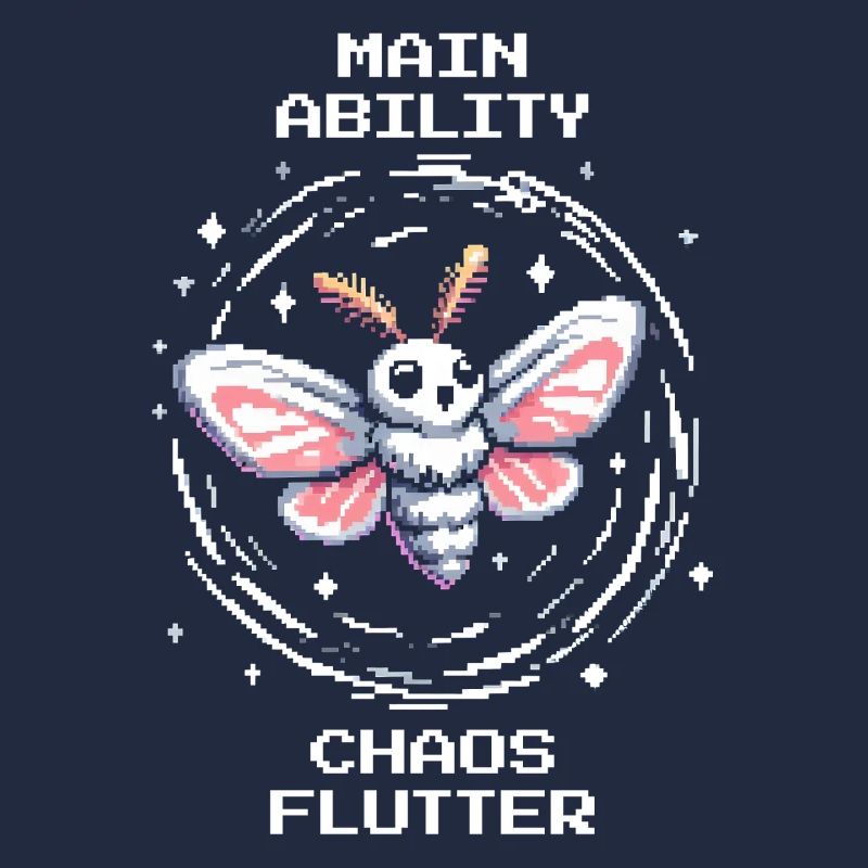 Chaos Moth | Main Ability Retro Gaming Saying