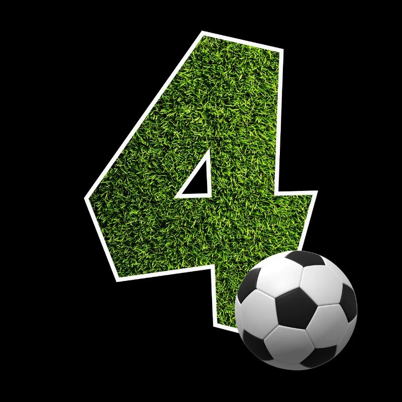 NR. 4 NUMMER 4 FUßBALL 4. GEBURTSTAG