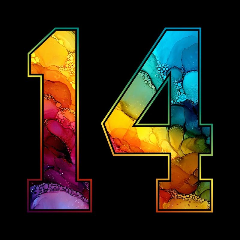 NR. 14 NUMMER 14 COLLEGE 14. GEBURTSTAG