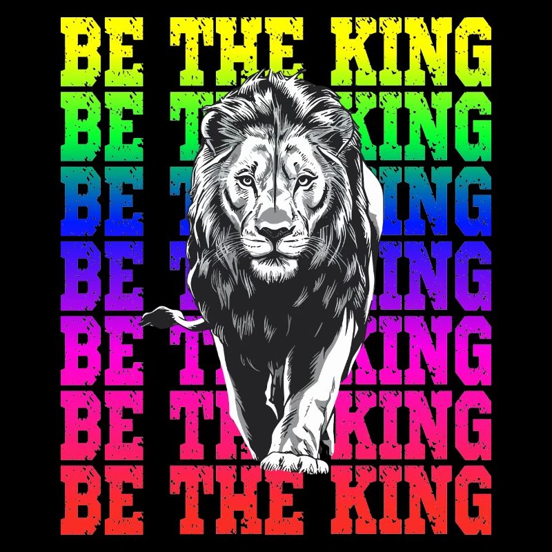 Sei Der König Regenbogen Löwe Motiv Starkes Tier