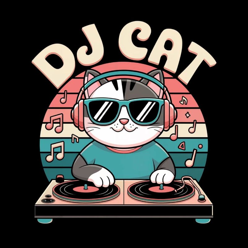 Lustige DJ Katze