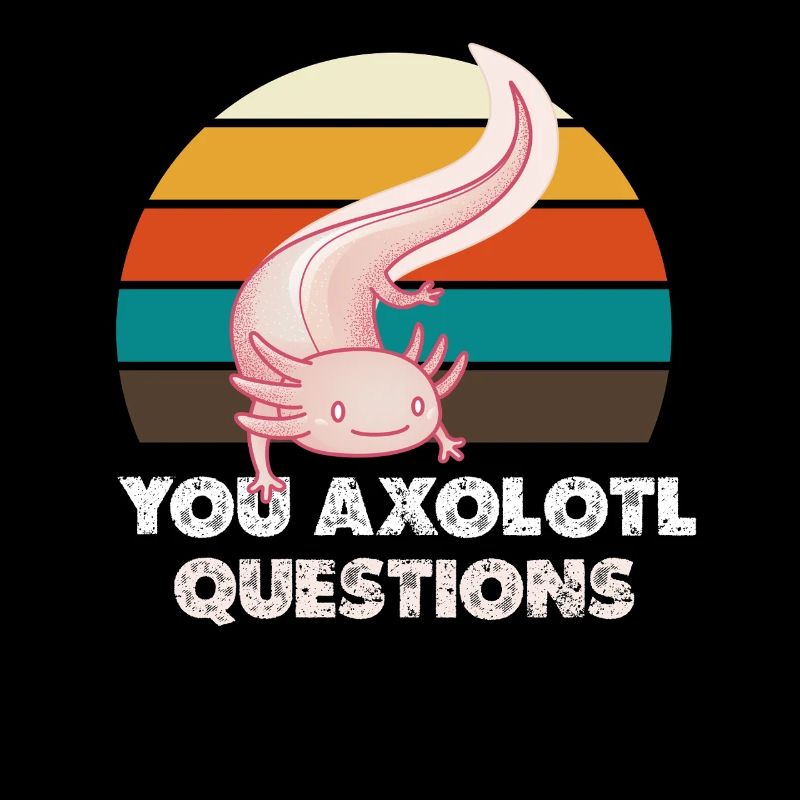 Axolotl coucher de soleil rétro