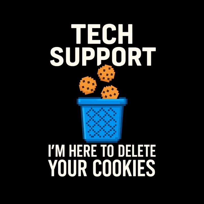 Tech Support I'm Here To Delete Your Cookies
