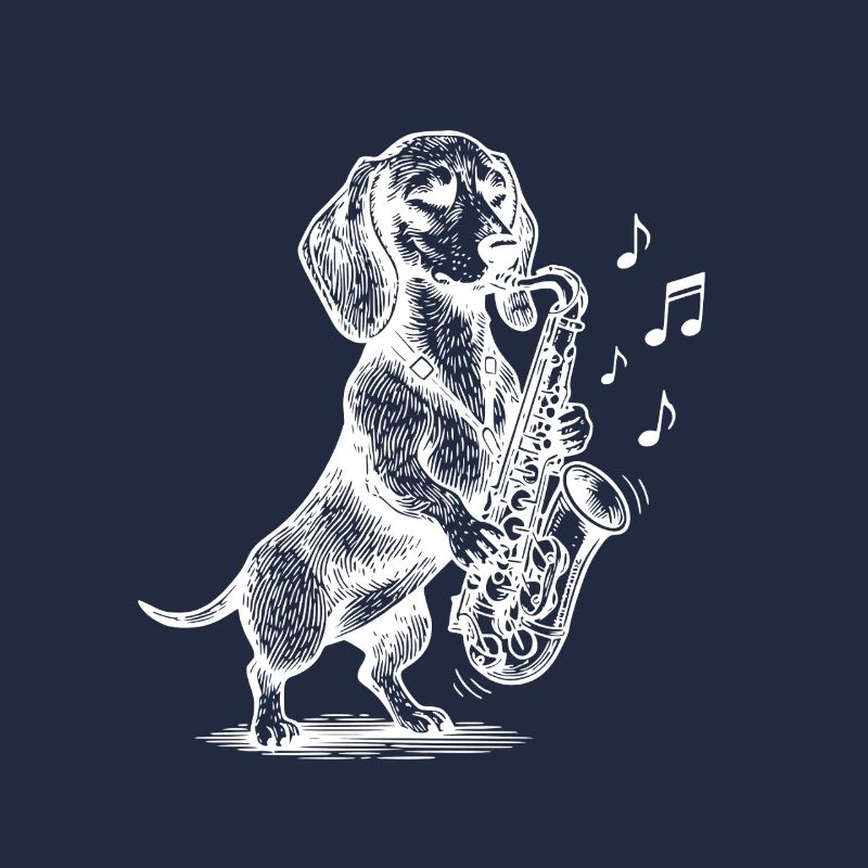 Teckel Saxophone Art Chien