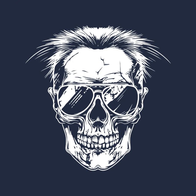 Skull with sunglasses