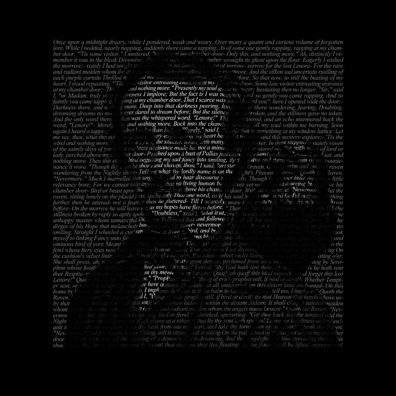 Edgar Allan Poe Raven Gothic Book Lover Gift