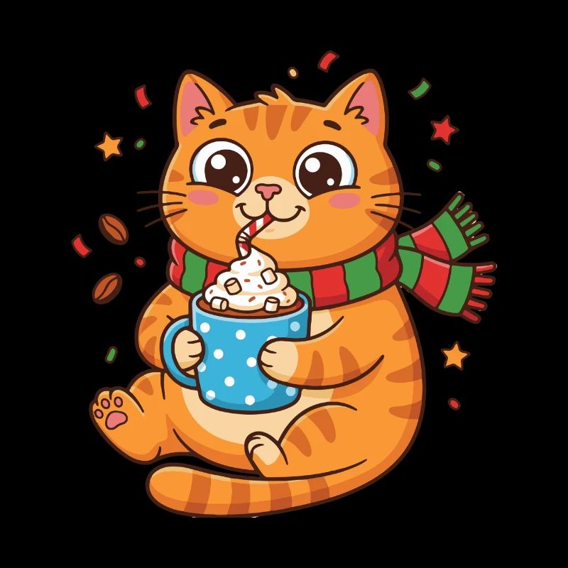 Café d’hiver avec crème pour chatons câlins