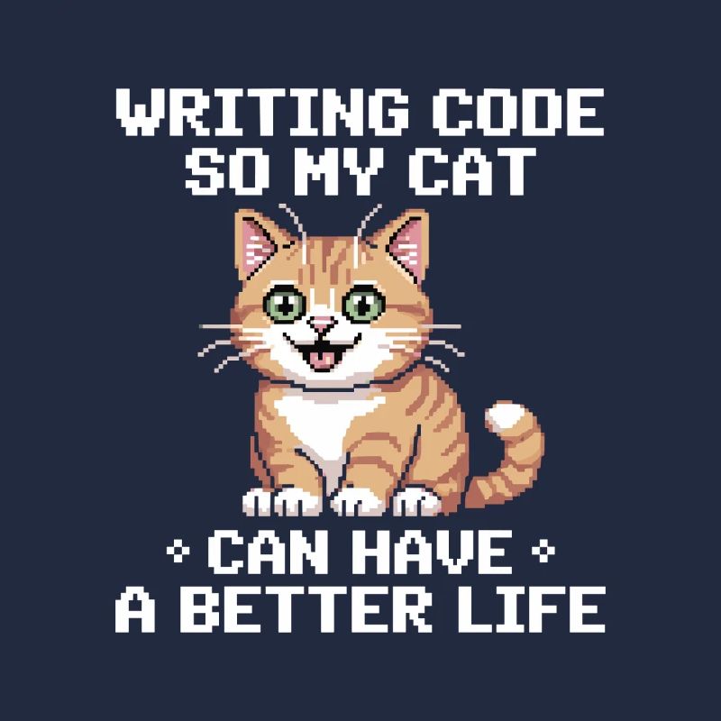 Programming Cat Funny Coding and Cat German