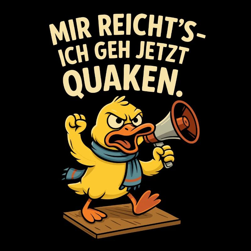 Angry duck with saying "I'm going to croak"