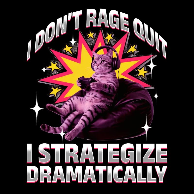 Chat gamer drôle