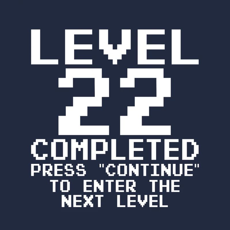 Level 22 Pixel Retro Abgeschlossen
