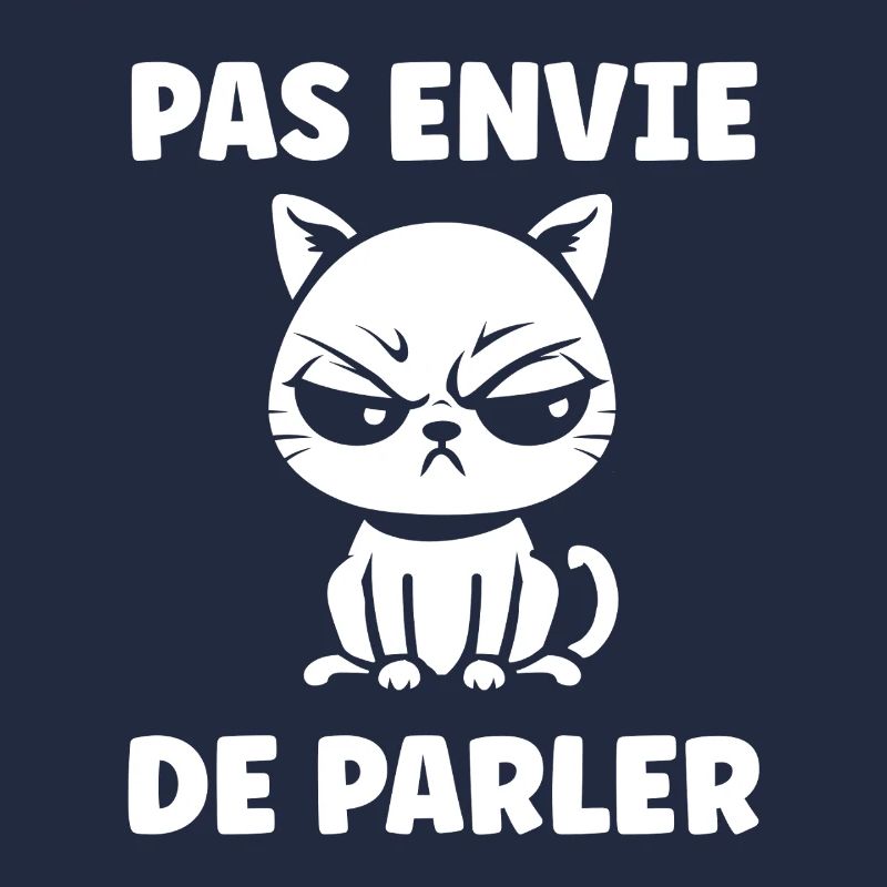 Chat grognon pas envie de parler