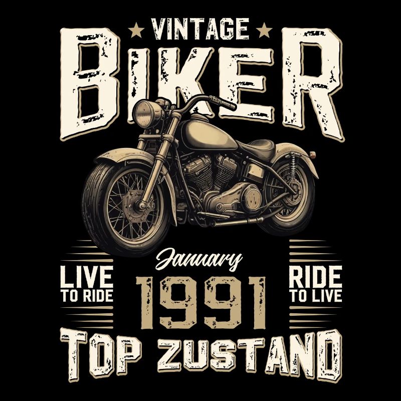 35. Geburtstag Geschenk Motorradfahrer Januar 1991