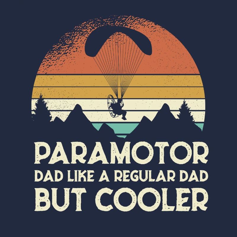 Paramotor Dad Retro Sunset