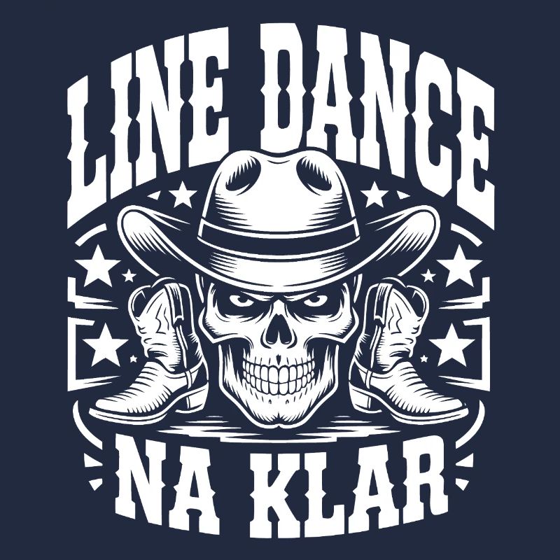 Line Dance Skull Cowboy
