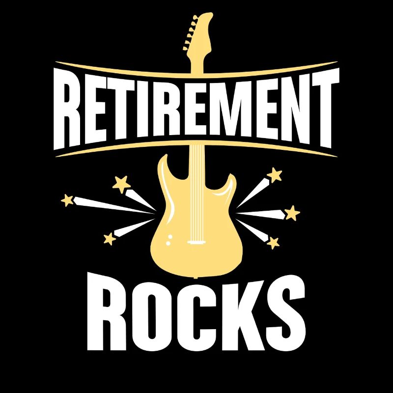 Retirement Rocks Guitar Lover Art Tee