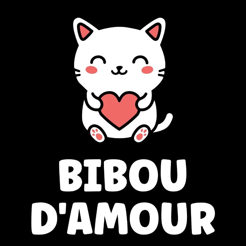 Chat cœur Bibou d'amour