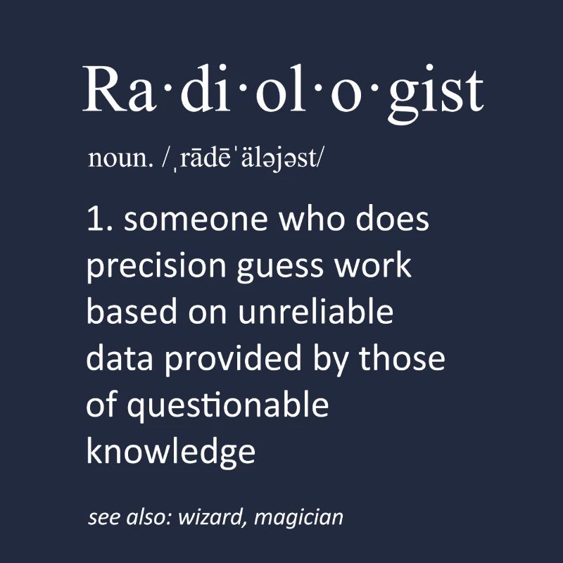 Radiologist Funny Dictionary Definition Art