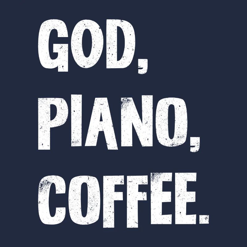 GOD PIANO COFFEE Typography