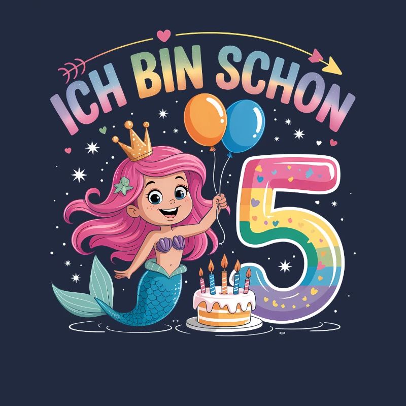 Ich Bin Schon 5 Meerjungfrau Geburtstag