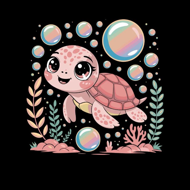 Petit tortue de mer mignon sous l’eau avec