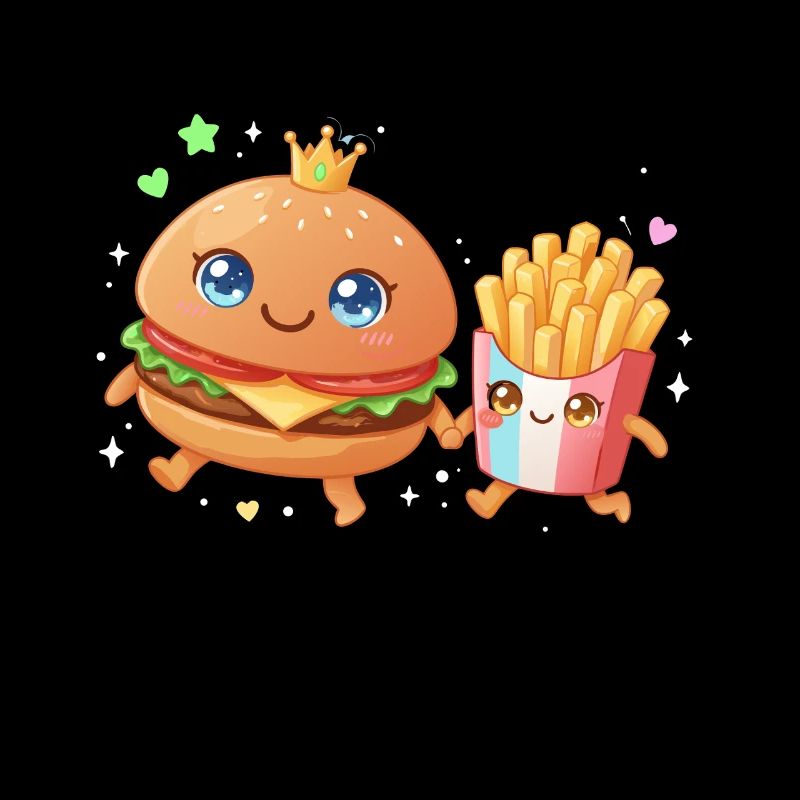 Burger und Pommes