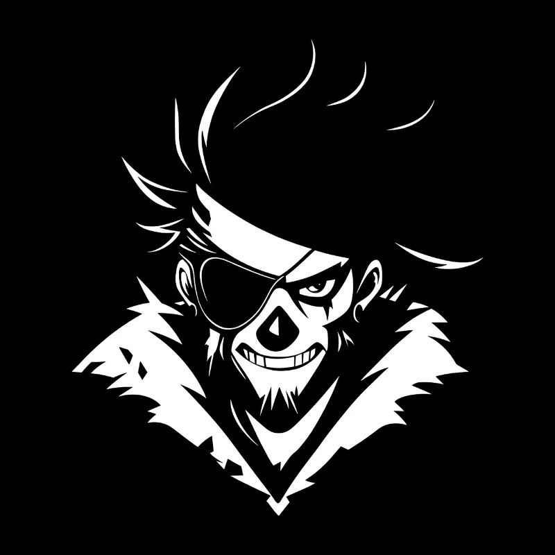 Crâne de pirate avec cache-œil – Urban Skull