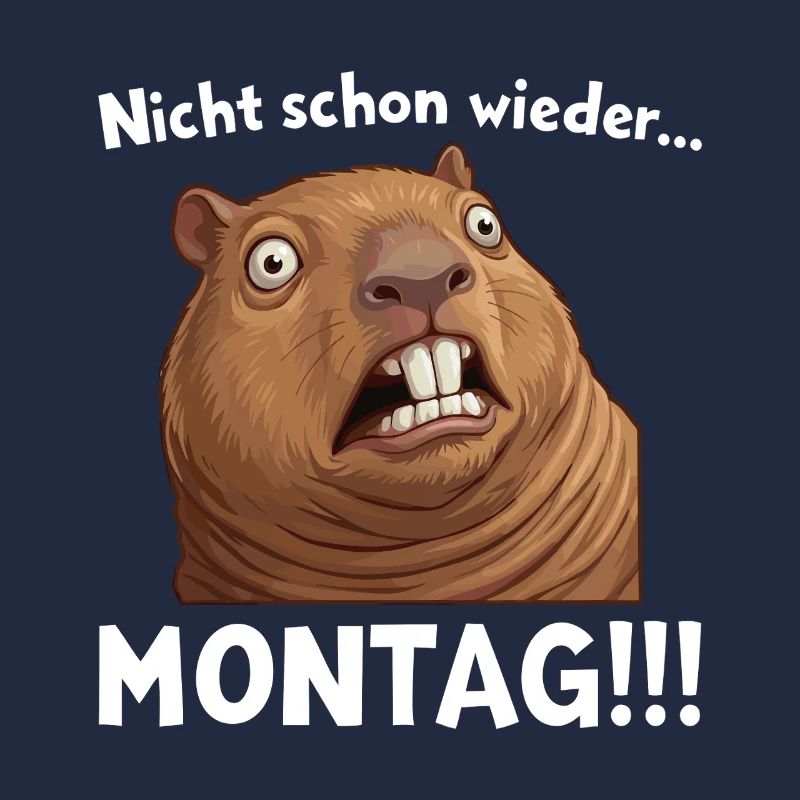 Capybara disant : Pas encore lundi !