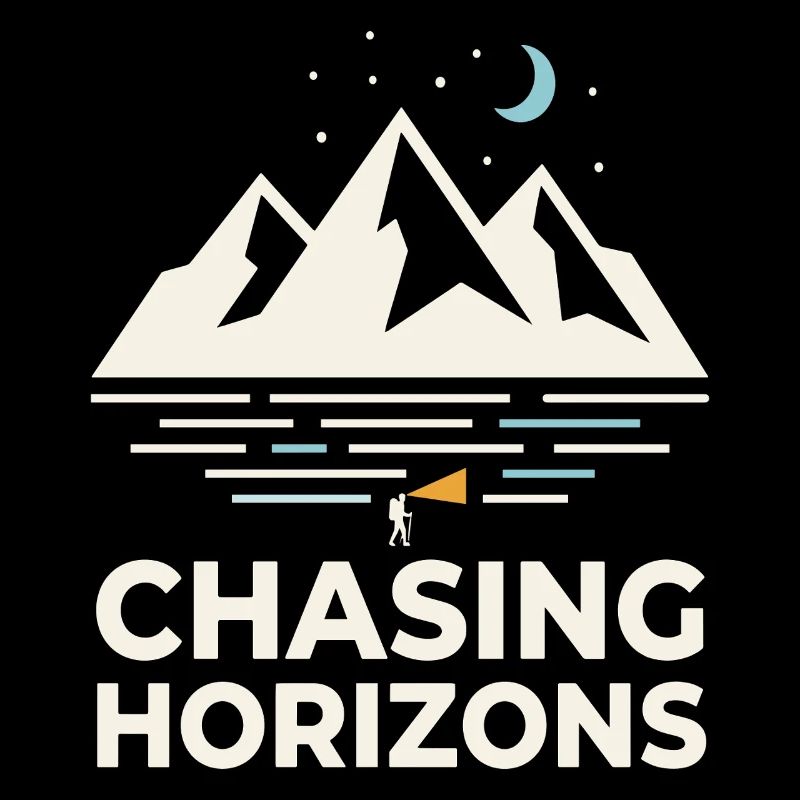 Chasing Horizons Night Mountains Motif