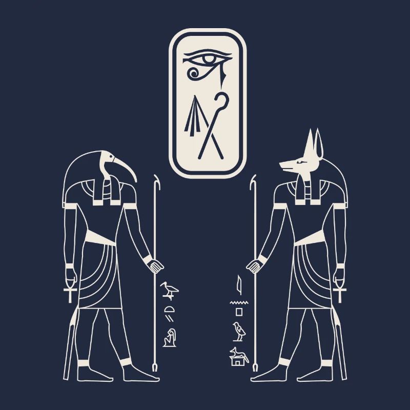 Ancient Egypt Gods Anubis Thoth Mythology Design