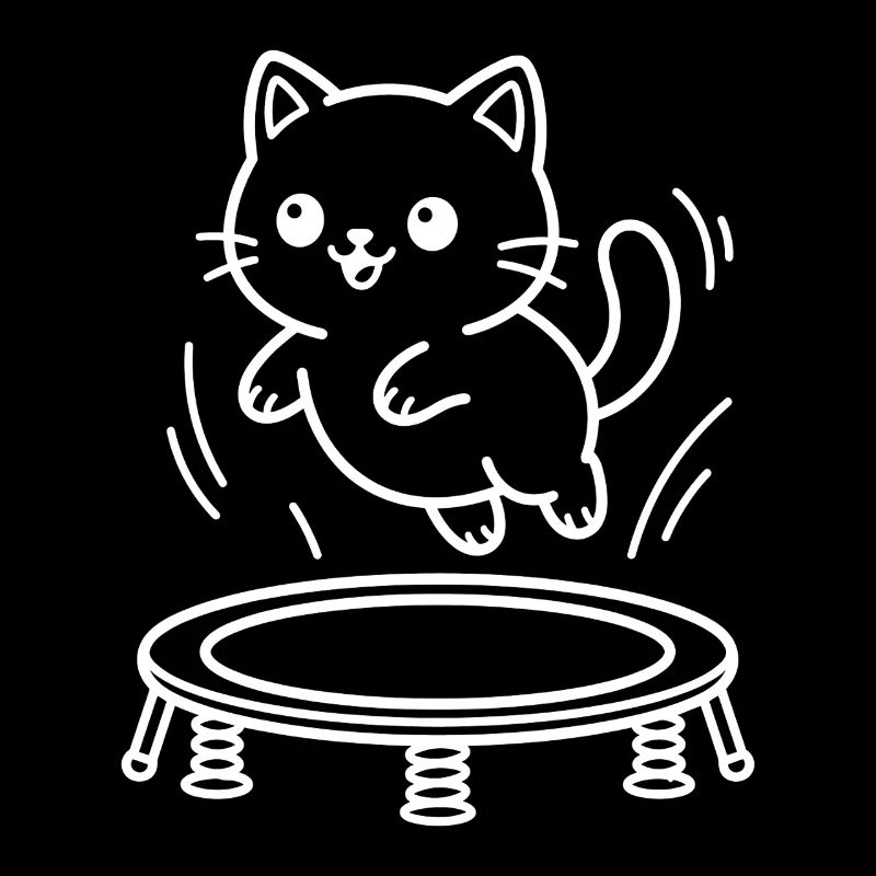 Trampoline des Chats Kawaii