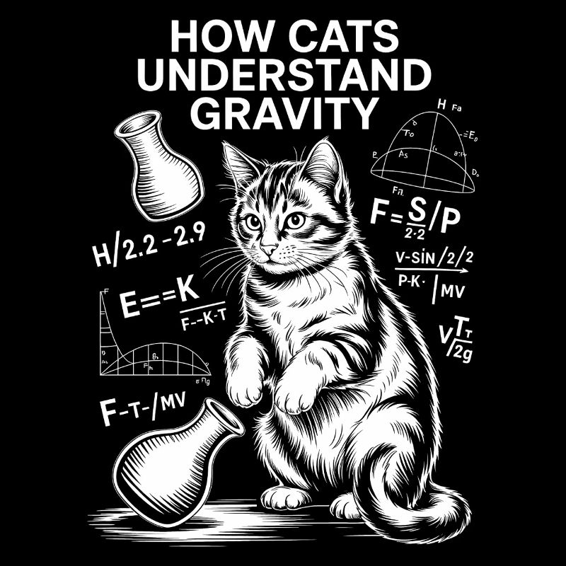 Dictions de chats de physique Blague de maths Cadeau de physique
