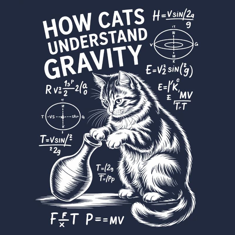 Dictions de chats de physique Blague de maths Cadeau de physique