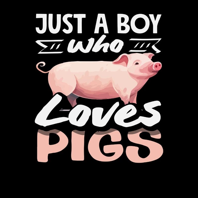 Juste un garçon qui adore la ferme de cochons