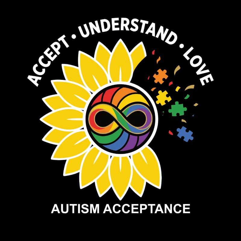 Autism Acceptance Sunflower Icon