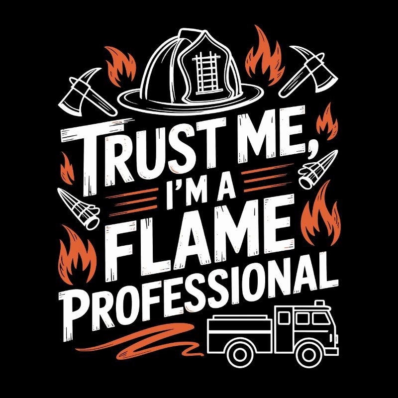 Fire Lieutenant Trust Me I'm A Flame Rescue Team