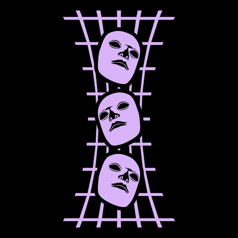 Masks Grid Abstract Art