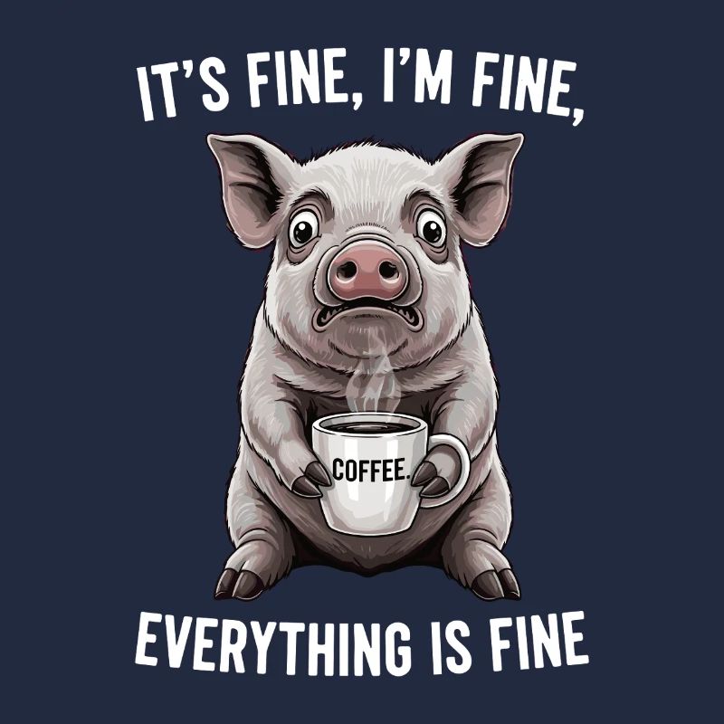 Its Fine Im Fine Kaffee Schwein Humor