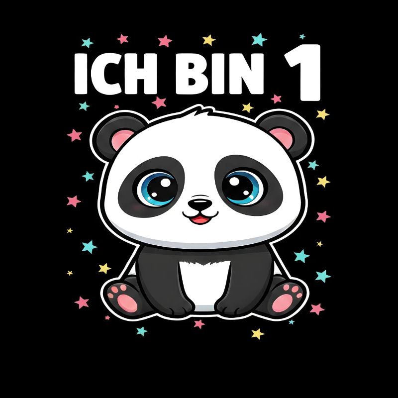 Ich bin 1 - Süßes Panda zum 1. Geburtstag