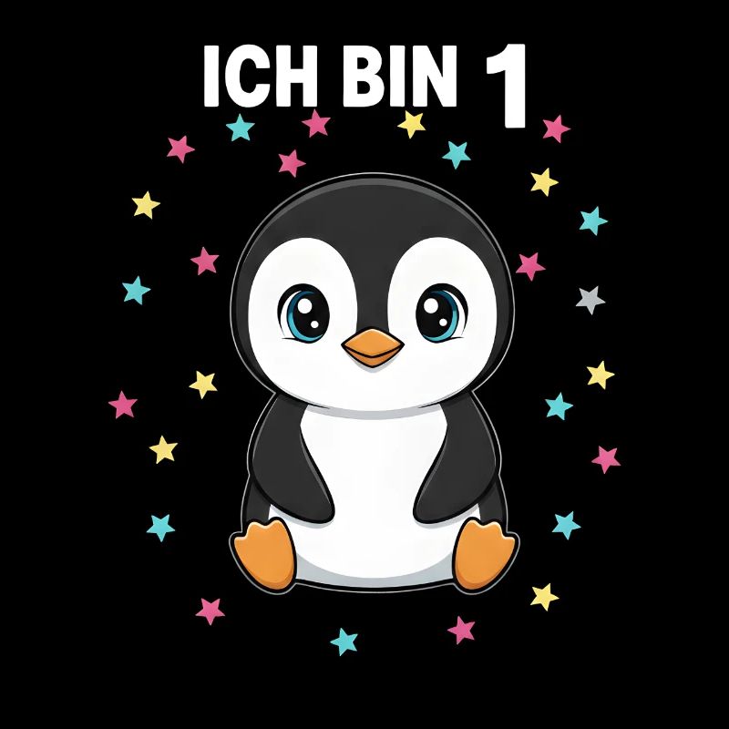 Ich bin 1 - Süßes Pinguin zum 1. Geburtstag