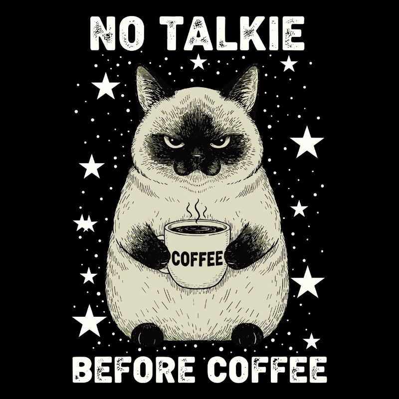 Pas de conversation devant un chat amateur de café