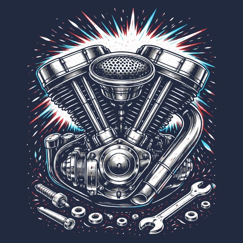 Motorrad Motor Schrauber Tuning Design