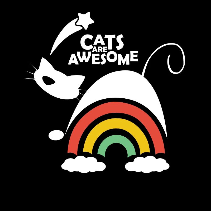 Katzen sind großartig, Regenbogenkatzen-Design
