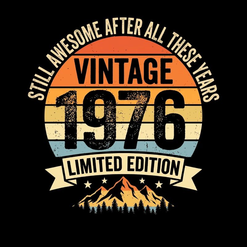 Design rétro vintage de 1976
